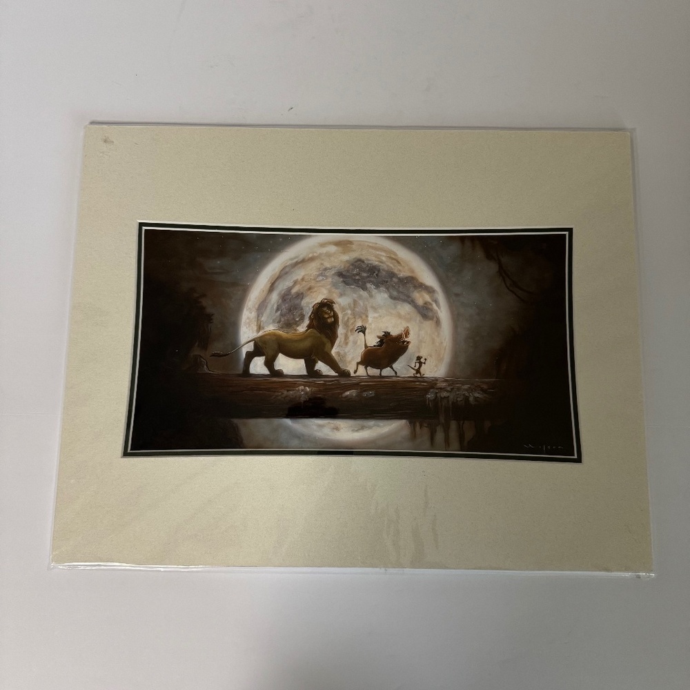 Disney Darren Wilson “Hakuna Matata” Lion King Art Print 14x18 Matted NWT
